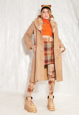 Vintage Penny Lane Coat 70s Shearling Suede Leather Jacket