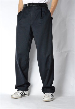 VINTAGE 90S BLACK STRIPED PANTS