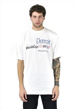 Vintage World Cup USA 1994 Detroit Hanes Tee T Shirt
