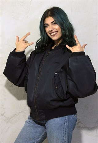 LEVI' S VINTAGE PADDED BOMBER JACKET BLUE A369