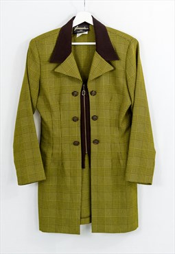 Vintage plaid blazer in green jacket