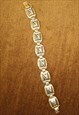 VINTAGE 80S GOLD TONE CHUNKY BRACELET