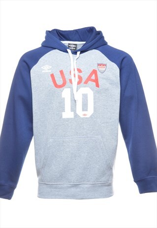 BEYOND RETRO VINTAGE UMBRO USA 10 PRINTED SWEATSHIRT - L