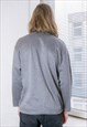 VINTAGE 80'S GREY PATTERNED FRONT TOP