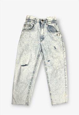 Vintage lee acid wash paper bag waist mom jeans BV18027