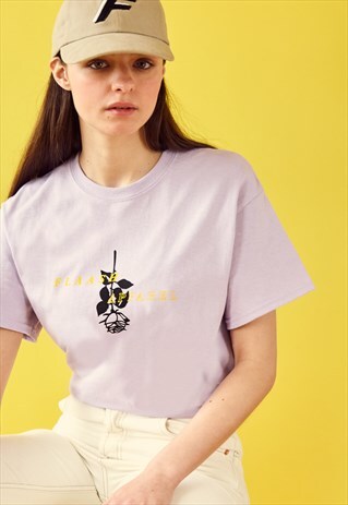 FLAASH LOFI ROSE GRAPHIC T-SHIRT LAVENDER