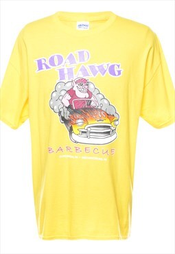 Vintage Gildan Road Hawg Barbecue Printed T-shirt - XL