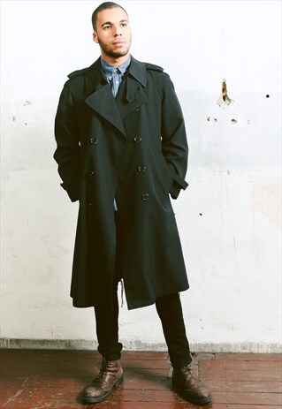 VINTAGE THICK INSULATED TRENCH COAT