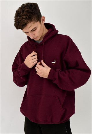 G&G UNISEX BURGUNDY GOOSE HOOD