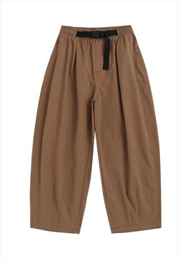 Brown Cargo Wide Leg Pants Jeans Trousers Unisex Y2k