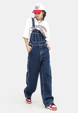 Denim dungarees high quality jean overalls in blue