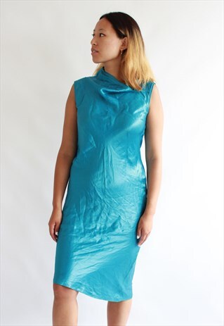 TEAL BLUE MINIMAL DRESS