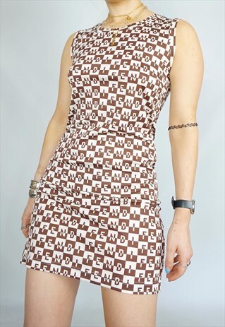 RARE VINTAGE FENDI MONOGRAM DRESS 90S 00S Y2K