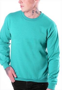 Essential Blank Jumper Sweater Pullover - Turquoise Blue