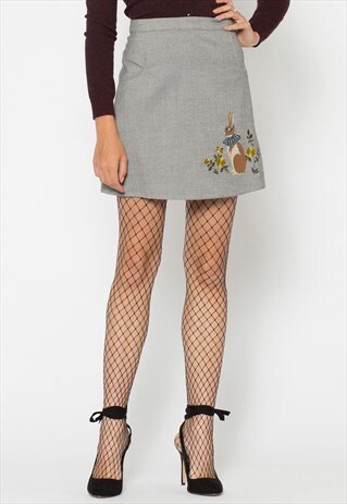 GREY MASQUERADE BUNNY SKIRT