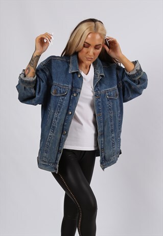 VINTAGE 90'S FLAGSHIP DENIM JACKET OVERSIZED UK 16 XL (51M)