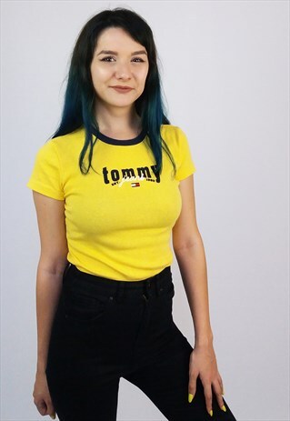 VINTAGE 90'S TOMMY JEANS CANARY YELLOW T-SHIRT