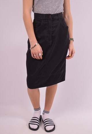 MOSCHINO WOMENS VINTAGE SKIRT W29 BLACK 90S