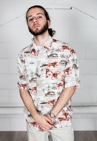 VINTAGE PALM TREES HAWAAI SHIRT