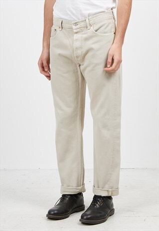 VINTAGE BEIGE LEVI'S 501 FIT DENIM JEANS