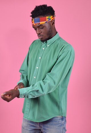 GREEN YVES SAINT LAURENT LONG SLEEVED SHIRT