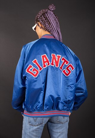 // RARE // 80'S NY GIANTS NFL VARSITY JACKET BY CHALK LINE