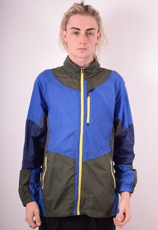MENS VINTAGE RAIN JACKET MEDIUM BLUE 90S