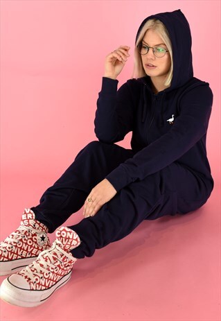 G&G UNISEX NAVY GOOSE ONESIE
