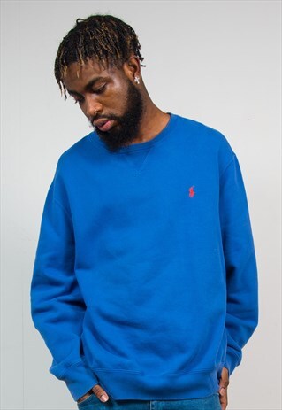 VINTAGE RALPH LAUREN BLUE SWEATSHIRT SWEATER