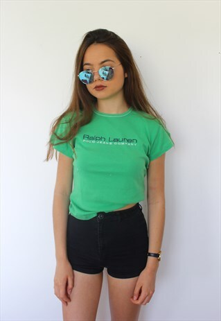 90'S GREEN RETRO LOGO SPELL-OUT T-SHIRT