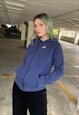 VINTAGE 90S NIKE BLUE EMBROIDERED HOODIE