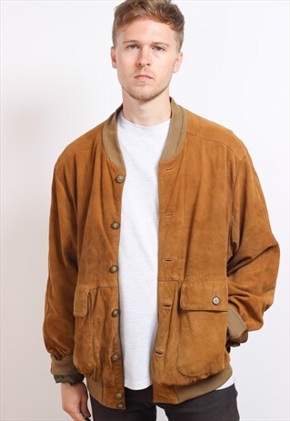 VINTAGE SUEDE BOMBER JACKET