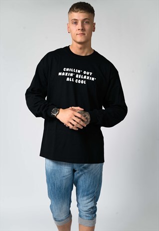 BLACK OVERSIZED COZY FRESH LONGSLEEVE T-SHIRT