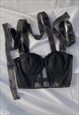UPCYCLING HANDMADE CROPPED SEMI SHEER LACE CORSET 80C/36C