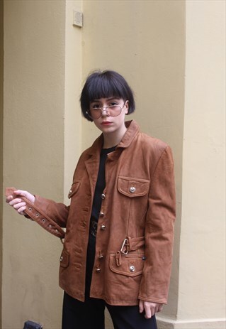 VINTAGE 90' OLDSCHOOL COOL ANTIQUE JACKET WITH BELT