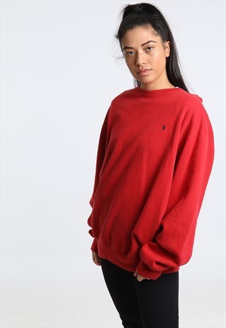 90S POLO RALPH LAUREN EMBROIDERED LOGO SWEATSHIRT