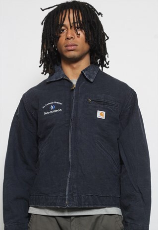 VINTAGE CARHARTT BLUE WORKWEAR JACKET