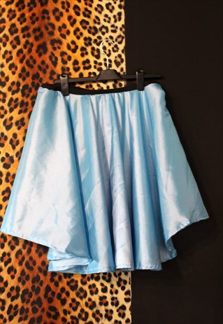 PRETTY DISTURBIA HANDMADE BLUE TAFFETA BLUE SKIRT