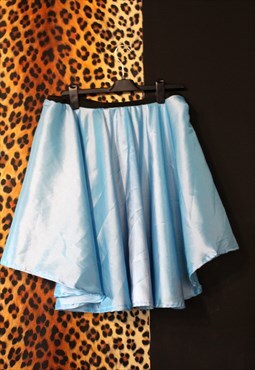 Pretty Disturbia Handmade Blue Circle Skirt Rockabilly 50s