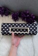 BLACK HEARTS CLUTCH BAG