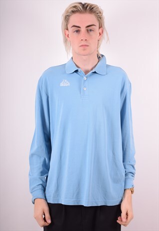 KAPPA MENS VINTAGE POLO SHIRT XL BLUE 90S