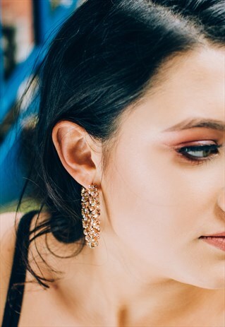 BLINGING TWISTED GOLD HOOPS