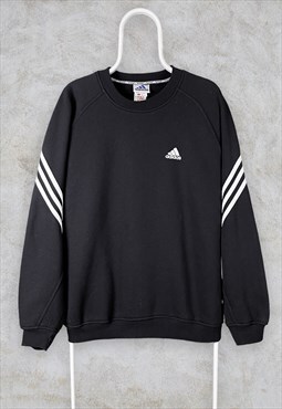 Vintage Black Adidas Sweatshirt Medium