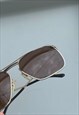 VINTAGE DUNHILL SUNGLASSES AVIATOR GOLD BROWN 70S RESTORED
