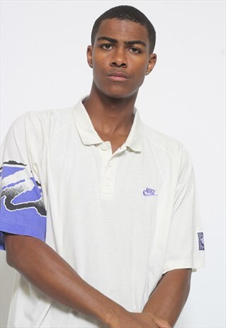 VINTAGE NIKE CHALLENGE COURT POLO SHIRT WHITE