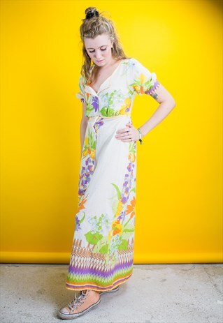 VINTAGE FLORAL MAXI DRESS