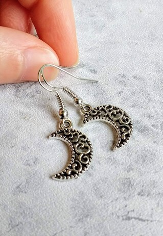 CELESTIAL SWIRLY MOON EARRINGS