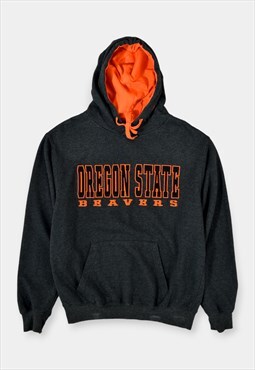 Vintage Oregon State Beavers Hooded Sweatshirt Logo Grey