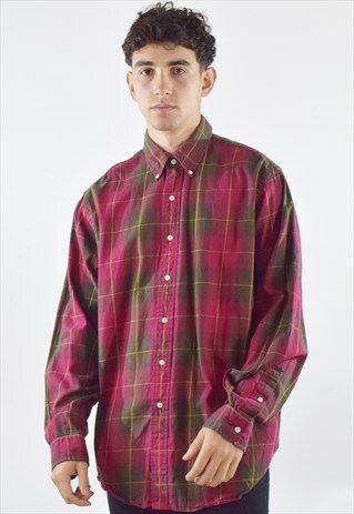 RED CHECKED POLO RALPH LAUREN LONG SLEEVED SHIRT