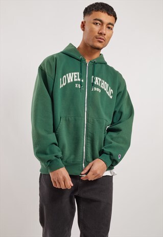 VINTAGE CHAMPION LOWELL CATHOLIC UNIVERSITY ZIP-UP HOODIE